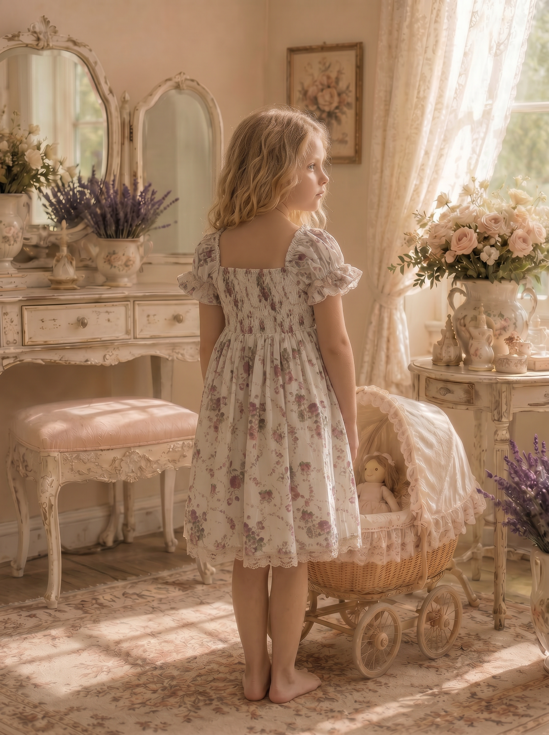 ROSE BABY DOLL DRESS