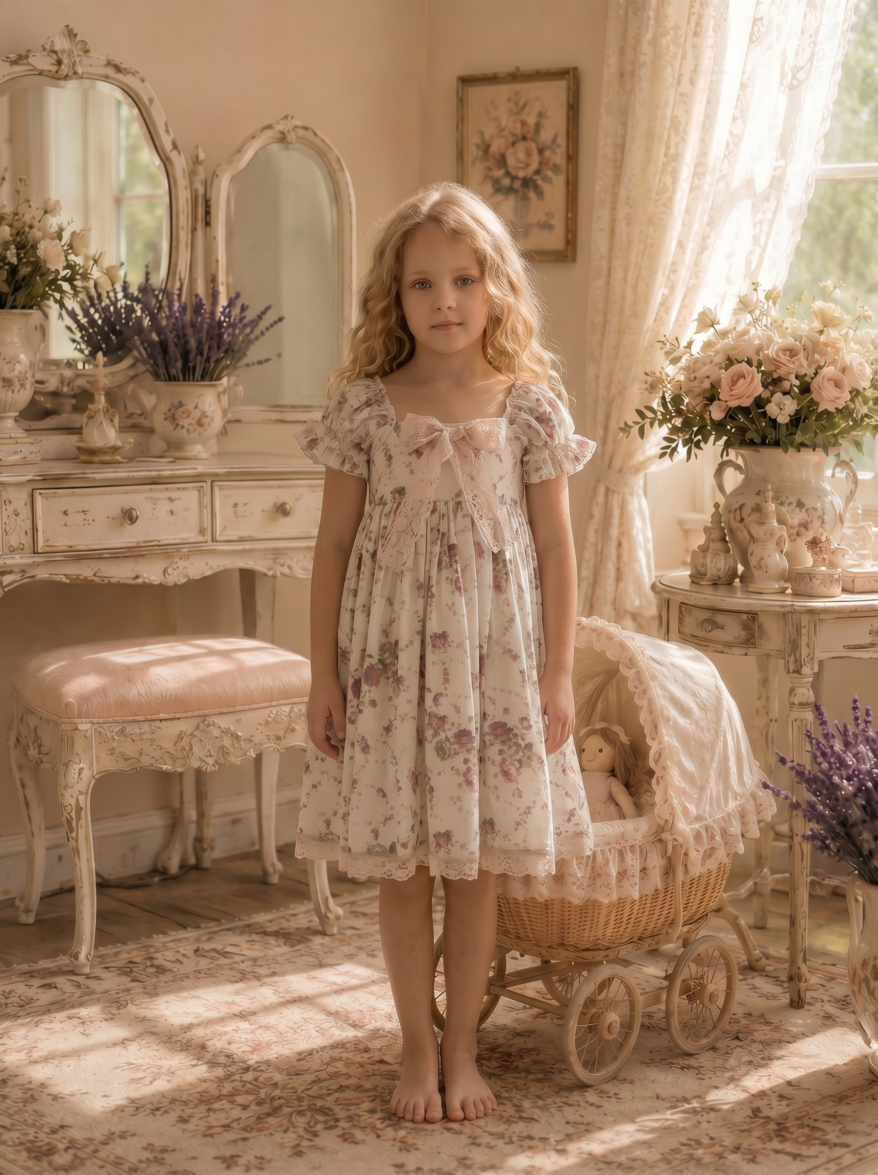 ROSE BABY DOLL DRESS