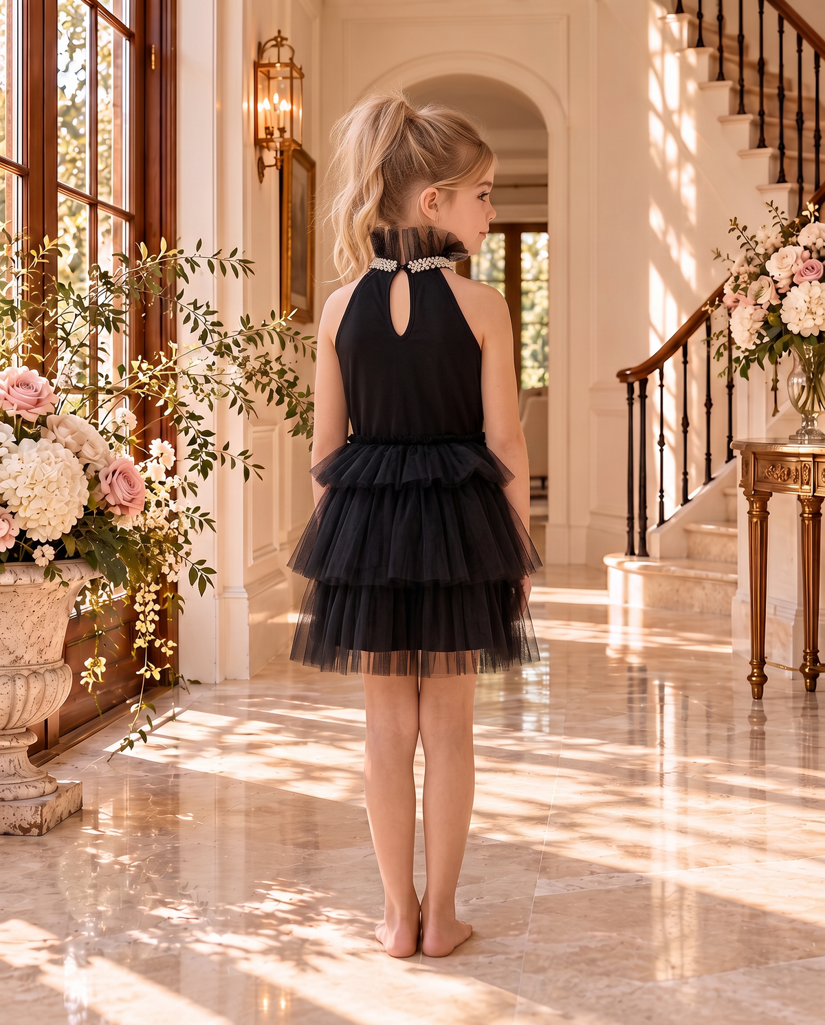 Vivienne Dress wholesale in black — back view