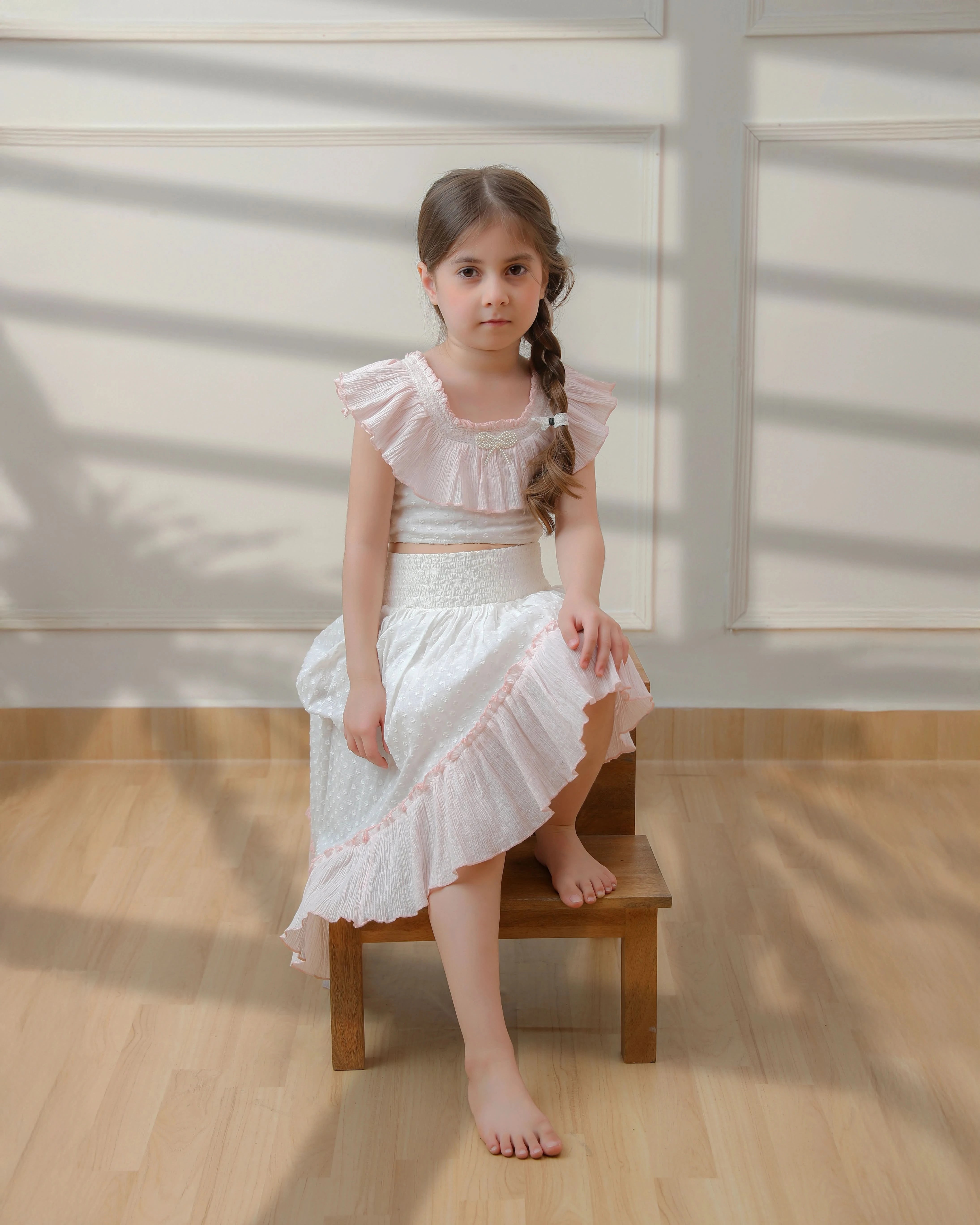 Pastel pink girls co-ord kids set – perfect for birthdays & parties